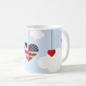 Britse en Amerikaanse vlag Koffiemok (Voorkant rechts)