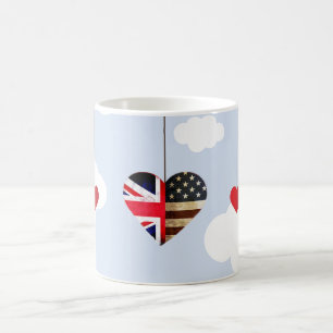 Britse en Amerikaanse vlag Koffiemok