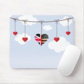 Britse en Amerikaanse vlag koninklijke bruiloft ha Muismat (Met muis)