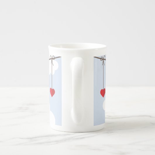 Britse en Amerikaanse vlag Porselein Kop (Achterkant)