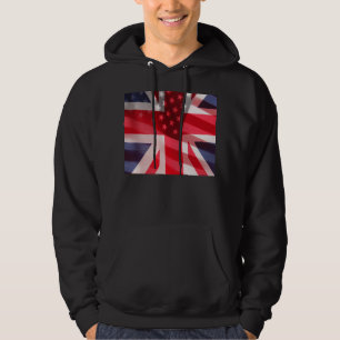 Britse en Amerikaanse vlaggen Hoodie