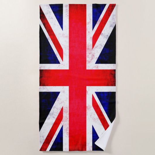 Britse Engeland Vlag Beach Towel Strandlaken (Voorkant)