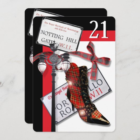 Britse feestdag tartan verjaardagsfeest DIY Kaart (Voorkant / Achterkant)