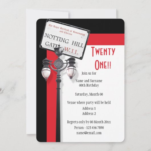 Britse feestdag tartan verjaardagsfeest DIY Kaart (Achterkant)