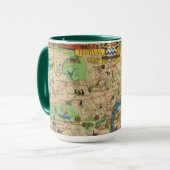 Britse Festival: Gids voor de Londense kaart Mok (Voorkant links)