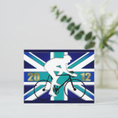 Britse fietscyclus in 2012 briefkaart (Staand voorkant)