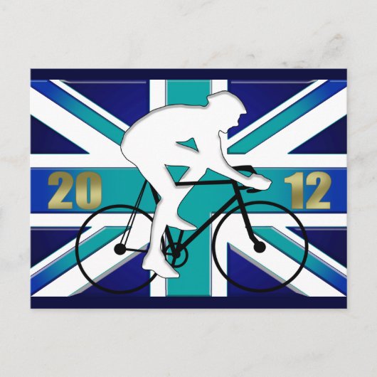 Britse fietscyclus in 2012 briefkaart (Voorkant)