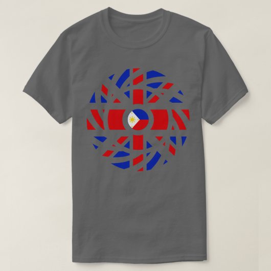 Britse Filippijnse Multinationale Patriot Flag Ser T-shirt (Design voorkant)