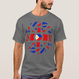 Britse Filippijnse Multinationale Patriot Flag Ser T-shirt