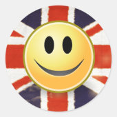 Britse Flag Face Sticker (Voorkant)