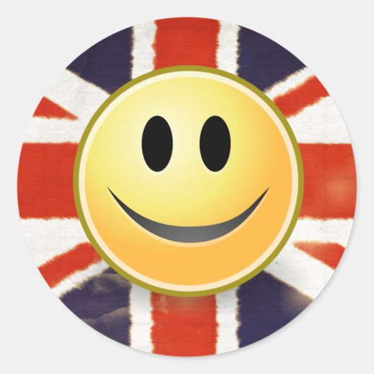 Britse Flag Face Sticker (Voorkant)