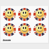 Britse Flag Face Sticker (Vel)