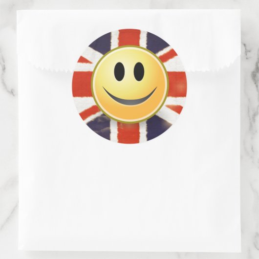 Britse Flag Face Sticker (Tas)