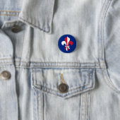 Britse Fleur-de-Lis Badge Ronde Button 3,2 Cm (In situ)