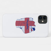 Britse Gebalde Vuist Case-Mate iPhone Case (Achterkant (horizontaal))