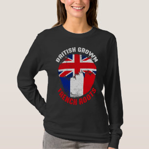 Britse Gekweekte Franse Wortels Vintage Vlaggen vo T-shirt