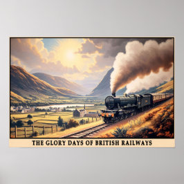 Britse Gouden Eeuw van Steam Travel Poster
