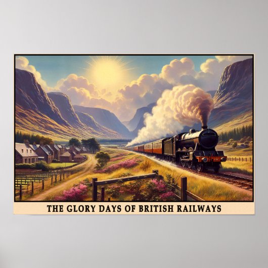 Britse Gouden Eeuw van Steam Travel Poster (Voorkant)