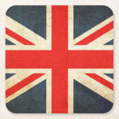 Britse  Grunge Flag Kartonnen Onderzetters (Voorkant)