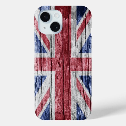 Britse houten vlag Case-Mate iPhone case (Achterkant)