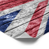 Britse houten vlag poster (Hoek)