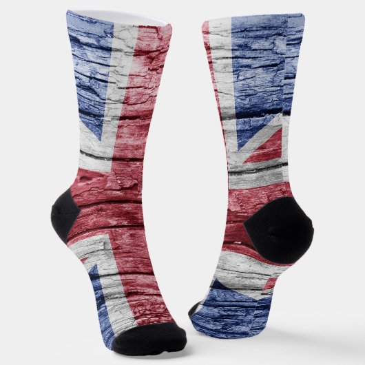 Britse houten vlag sokken (Gebogen)