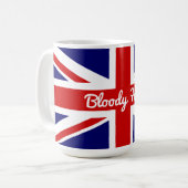 Britse Humor Funny Quote Britse vlag Koffiemok (Voorkant links)