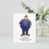  Britse humor: politieagent Briefkaart (Staand voorkant)