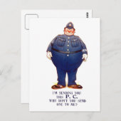  Britse humor: politieagent Briefkaart (Voorkant / Achterkant)