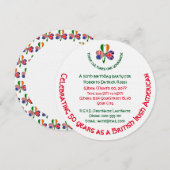 Britse Ierse Amerikaanse Shamrock Verjaardag Kaart (Voorkant / Achterkant)