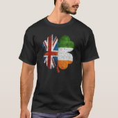 Britse Ierse Shamrock Verenigd Koninkrijk Ierland  T-shirt (Voorkant)