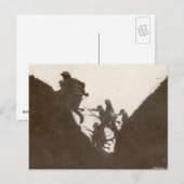 Britse infanterie aanval briefkaart (Voorkant / Achterkant)