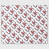 Britse Initialen Union Jack Flag Colors Cadeaupapier (Vlak)