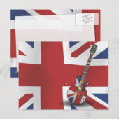 Britse Invasie Gitaar Briefkaart (Voorkant / Achterkant)