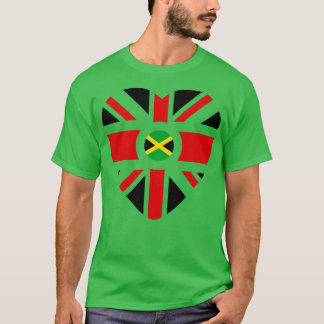 Britse Jamaicaanse Multinational Patriot Flag Hear T-shirt