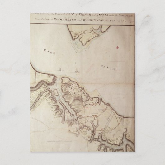 Britse kaart van de Siege van Yorktown, 1781 (Voorkant)