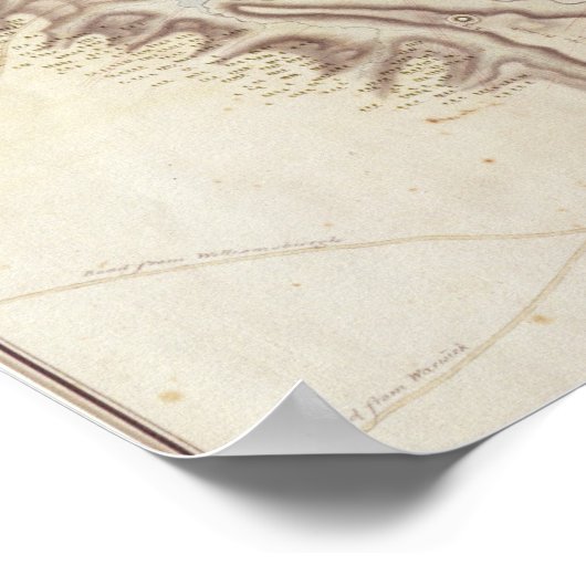 Britse kaart van de Siege van Yorktown, 1781 Poster (Hoek)