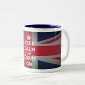 Britse Keep Calm Carry Britse koffie Mok Cup (Voorkant rechts)