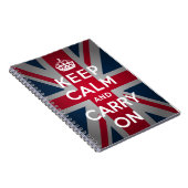 Britse Keep Calm Carry Britse spiraal Notitieboek (Rechterzijde)