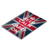 Britse Keep Calm Carry Britse spiraal Notitieboek (Linkerzijde)