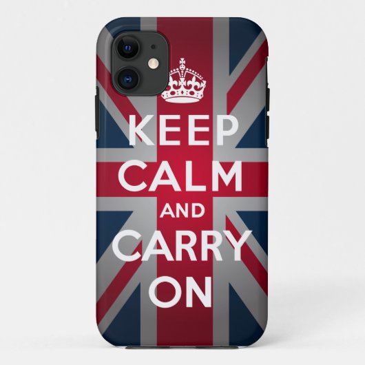 Britse Keep Calm Carry iPhone 5 Mate Tough™ Hoesje (Achterkant)