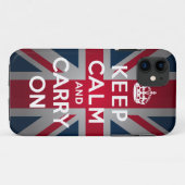 Britse Keep Calm Carry iPhone 5 Mate Tough™ Hoesje (Achterkant (horizontaal))