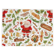 Britse Kerst Inpakpapier Kerstman