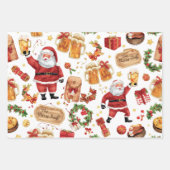 Britse Kerst Inpakpapier Kerstman Vel (Voorkant 2)