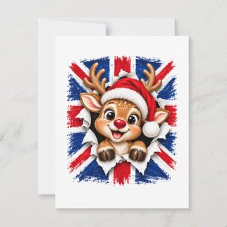 Britse Kerst Rendier Kaart