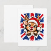 Britse Kerst Rendier Kaart (Voorkant / Achterkant)
