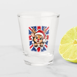 Britse Kerst Rendier Shot Glas