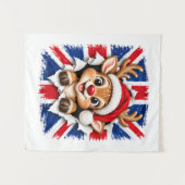 Britse Kerst Rendier Wandkleed (Voorkant (horizontaal))