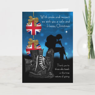 Britse kerst Wenskaart met trots Feestdagen Kaart