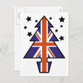 Britse kerstboom feestdagenkaart (Voorkant / Achterkant)